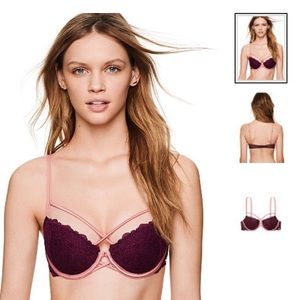 PINK Date bra push up in teal